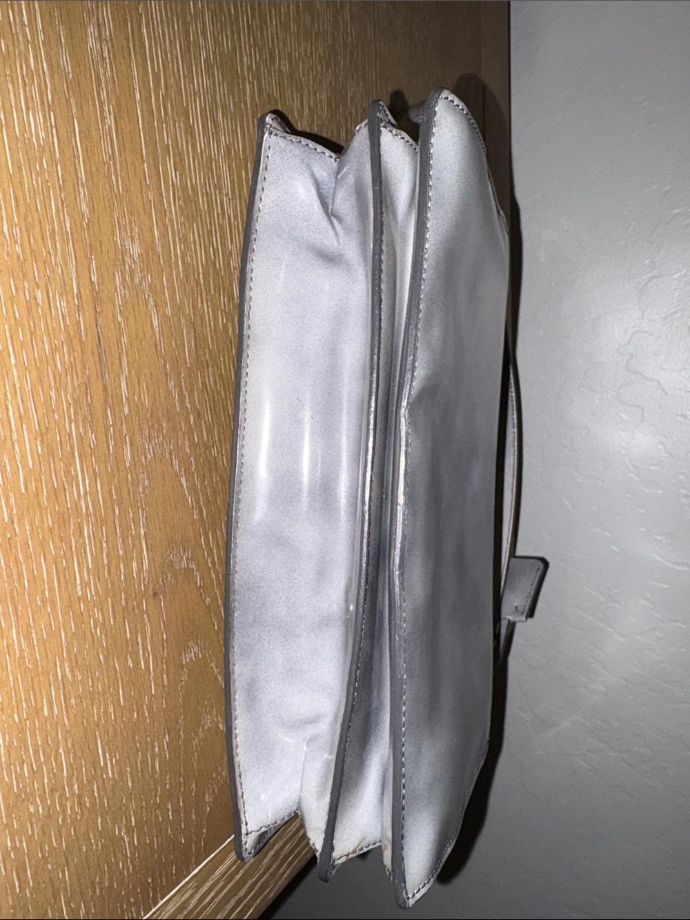 Prada Light Gray Ombre Leather Crossbody Bag - Picture 4 of 5